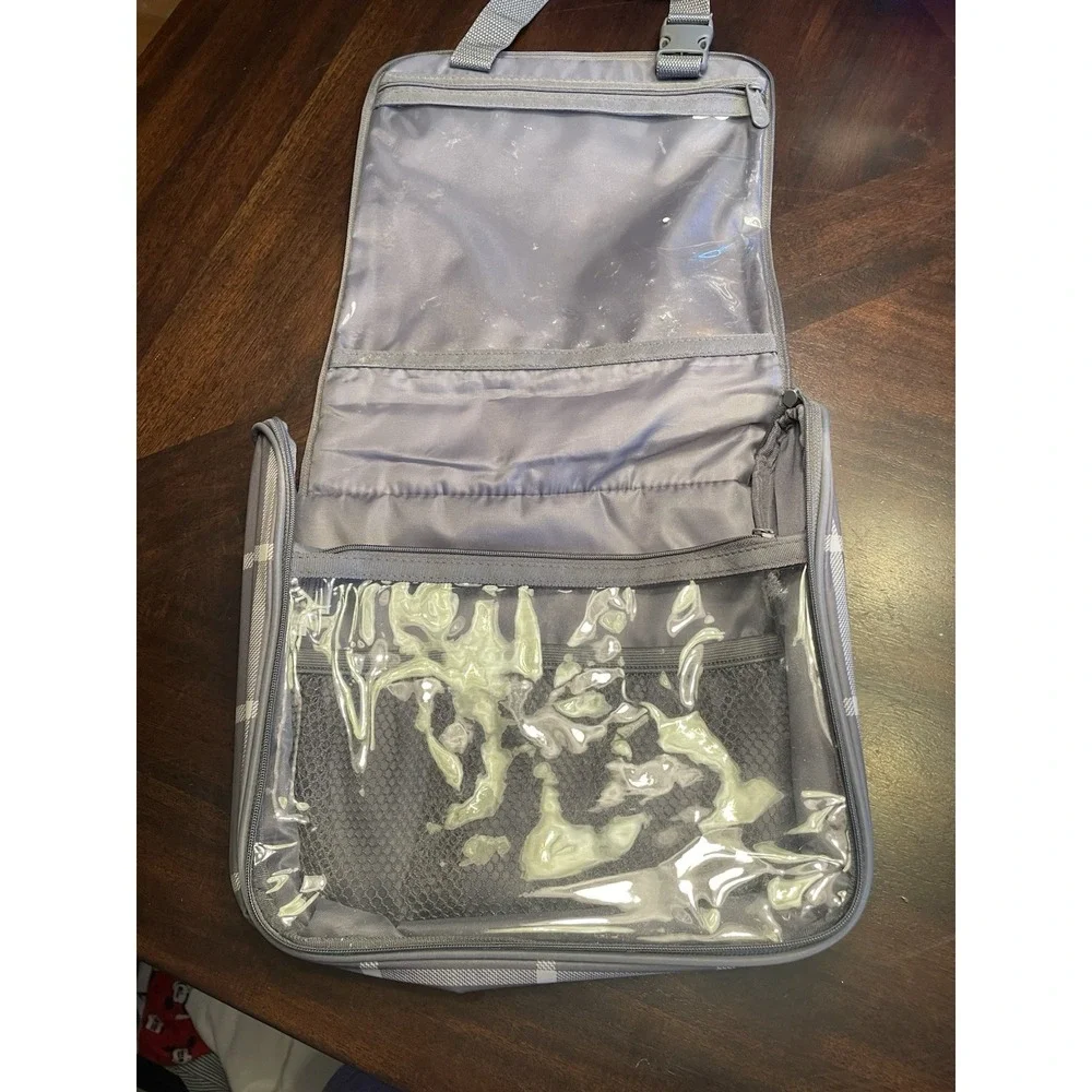 Thirty-one Fold Hang Toiletries Bag Travel Organizer Case Gray